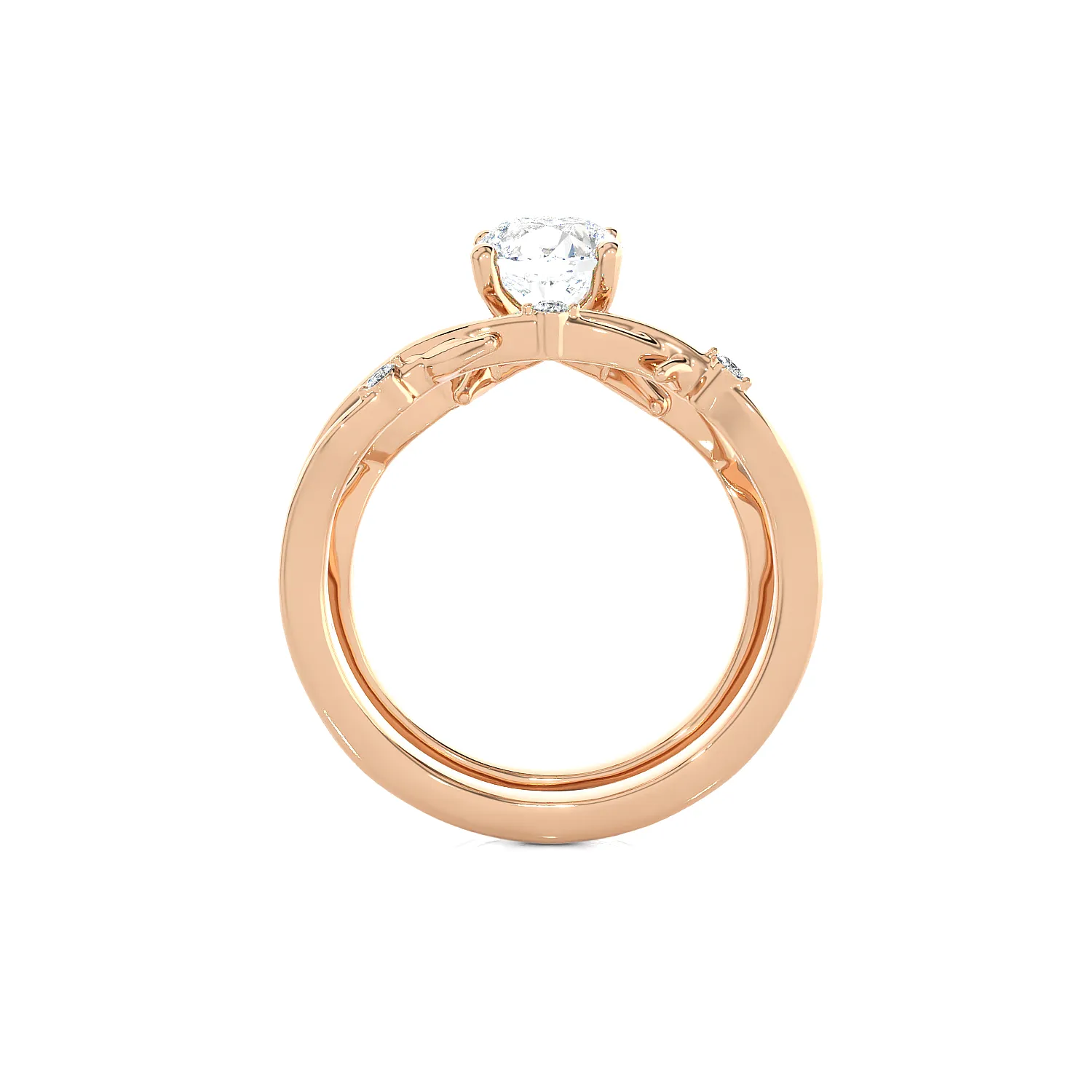 1 5/8 ctw Round Lab Grown Diamond Bridal Set Ring