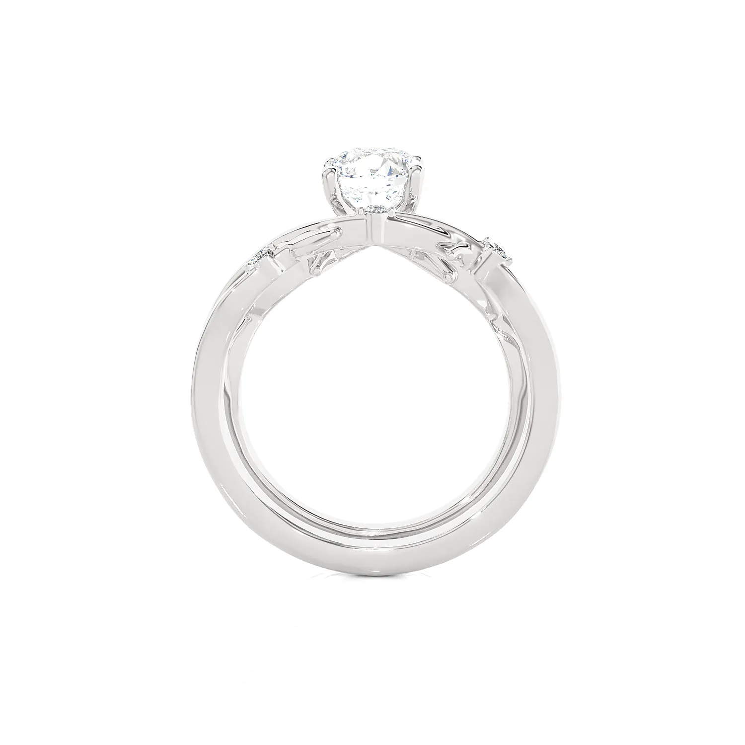 1 5/8 ctw Round Lab Grown Diamond Bridal Set Ring