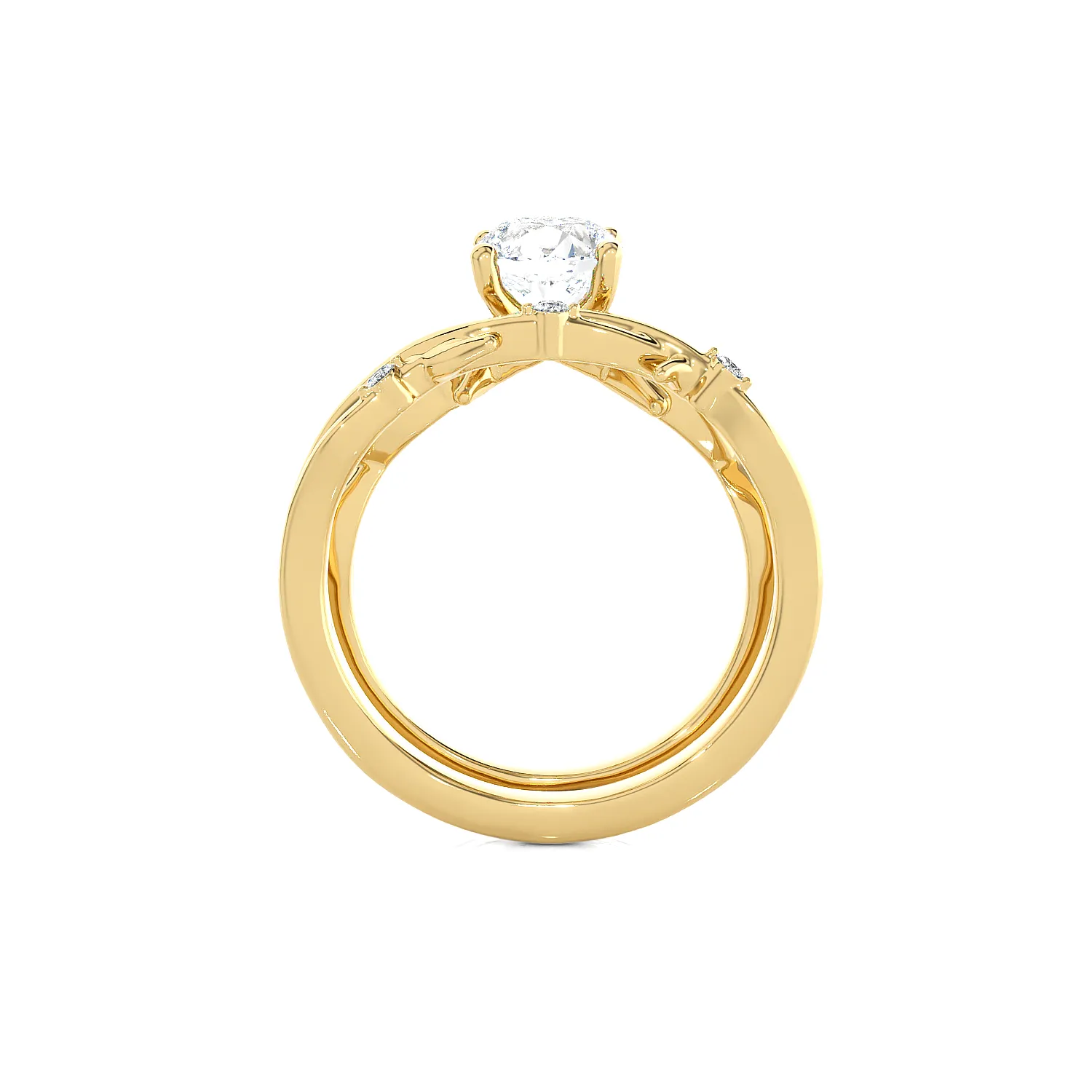 1 5/8 ctw Round Lab Grown Diamond Bridal Set Ring