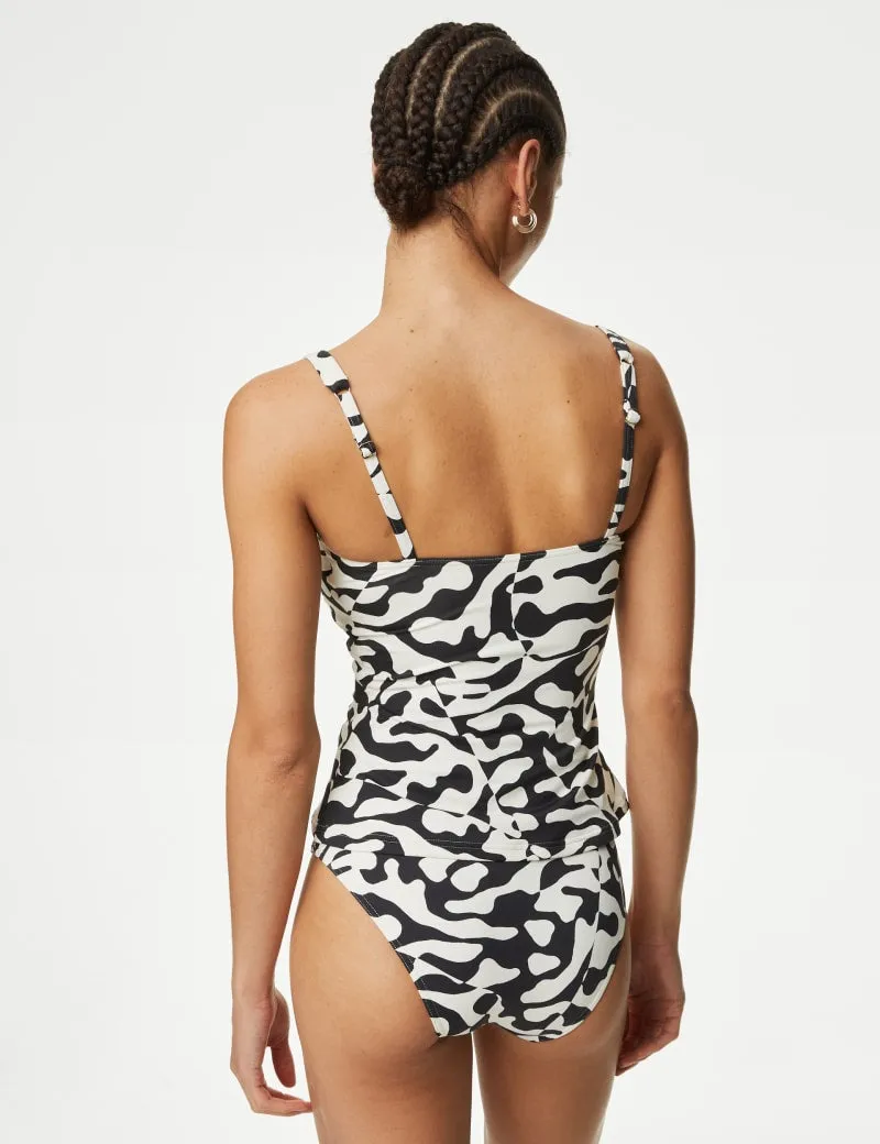 360 Tummy Control Printed Padded Tankini Top
