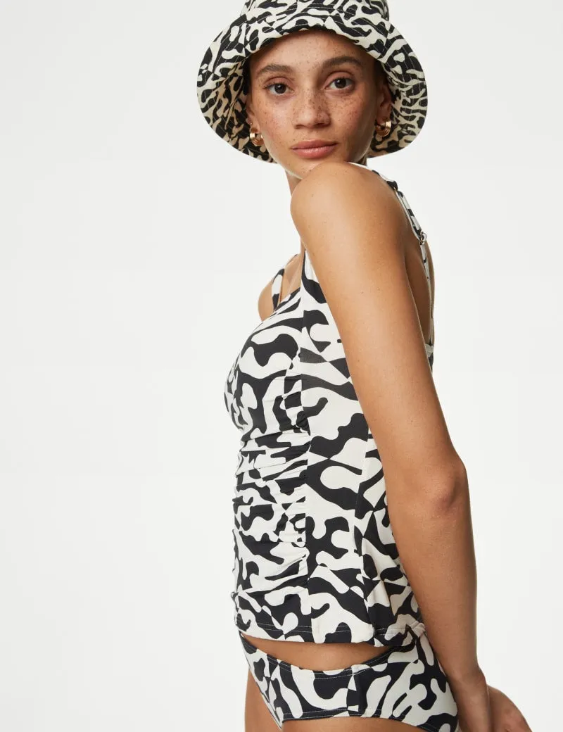 360 Tummy Control Printed Padded Tankini Top