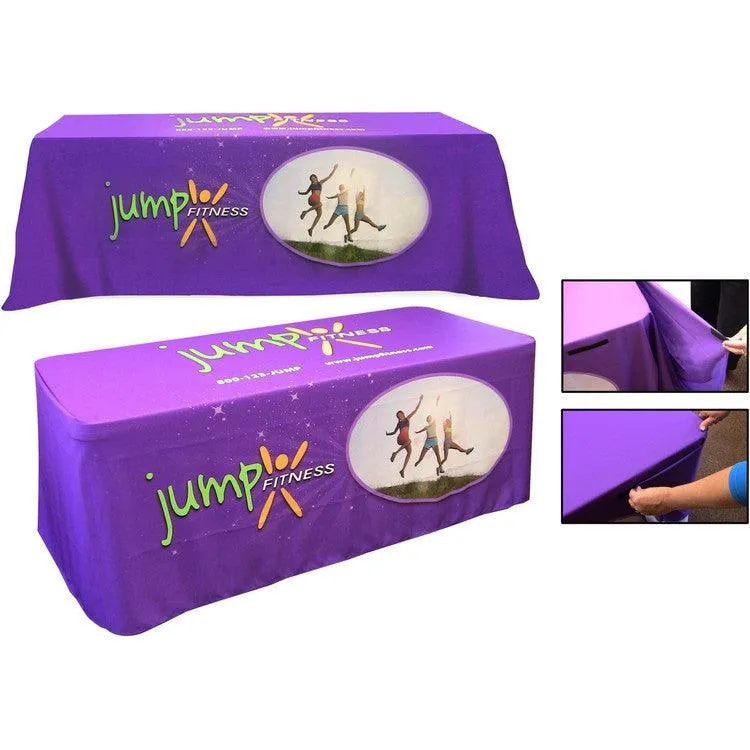 4' to 6' Convertible Custom Printed Table Throw - All Over Print