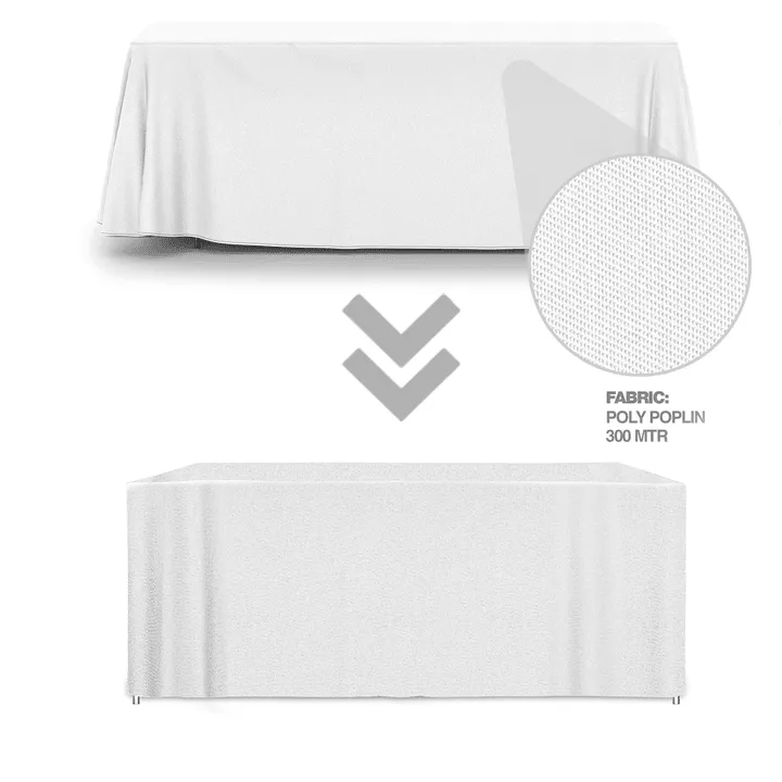 4' to 6' Convertible Custom Printed Table Throw - All Over Print