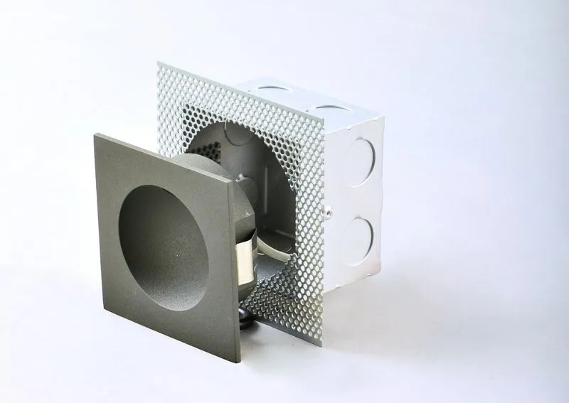 Alumilux Pathway 4" x 4" Rough In Box Wall Light Accessory in Satin Aluminum