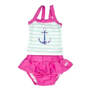 Baby Banz Tankini Two-Piece Girls Swimsuit - Anchor (6 Months, 8kg)