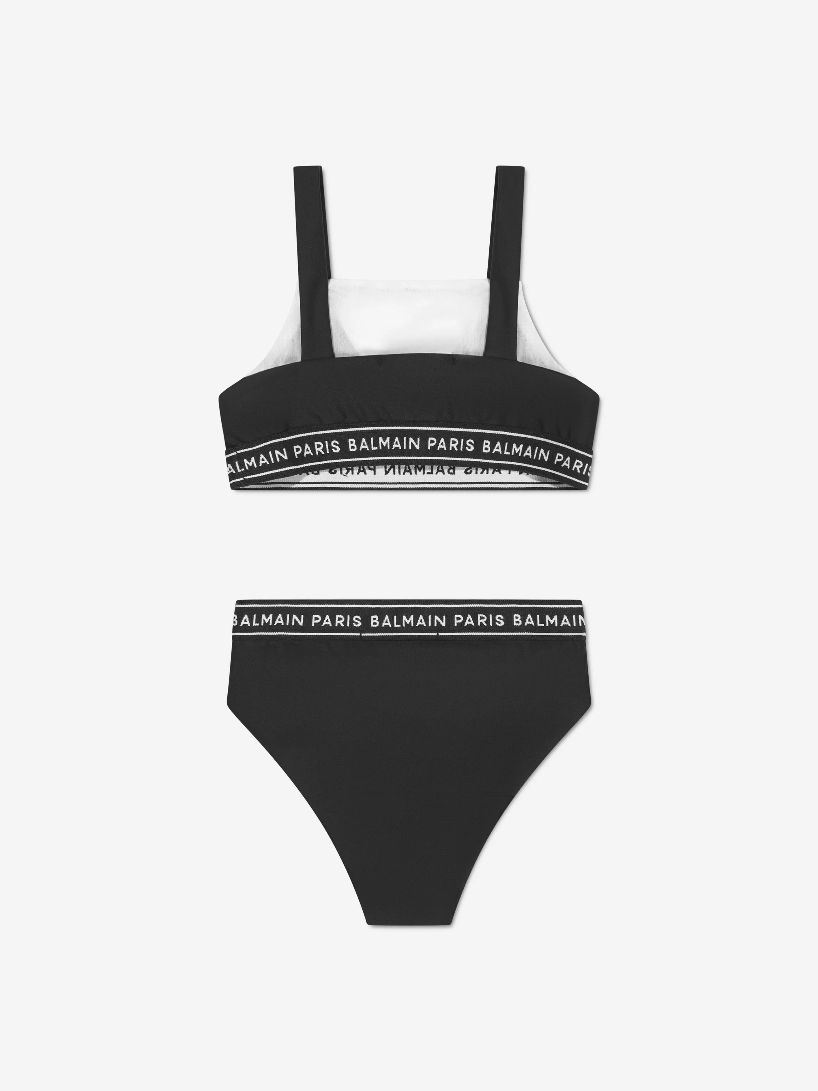 Balmain Girls Logo Bikini in Black