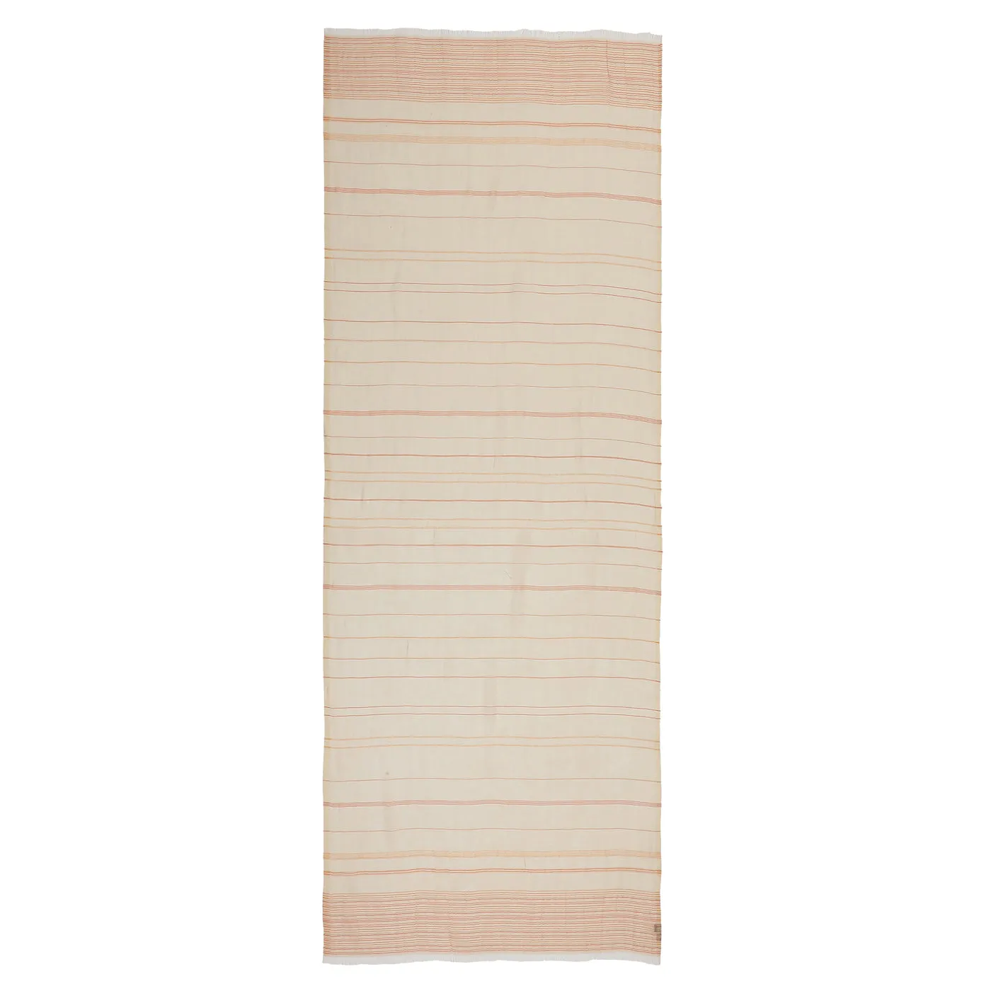 Beige With Rust Striped Dupatta