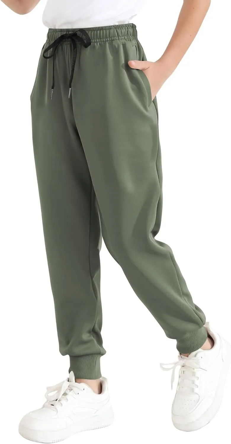 Boys Jogger Sweatpants 3-16 Years Tapered Leg Lightweight Athletic Track Pants for Kids Youth