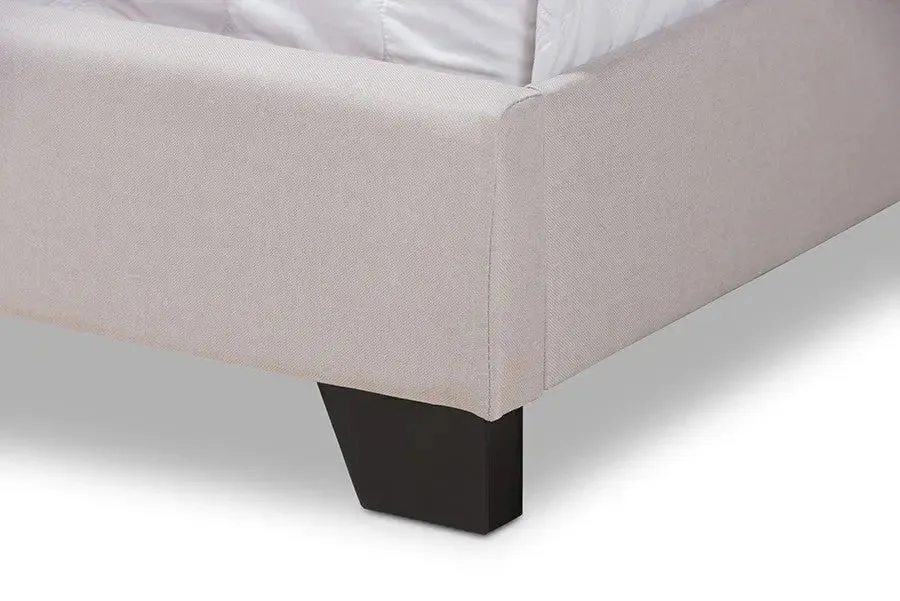 Brady Beige Fabric Upholstered Bed (Full)