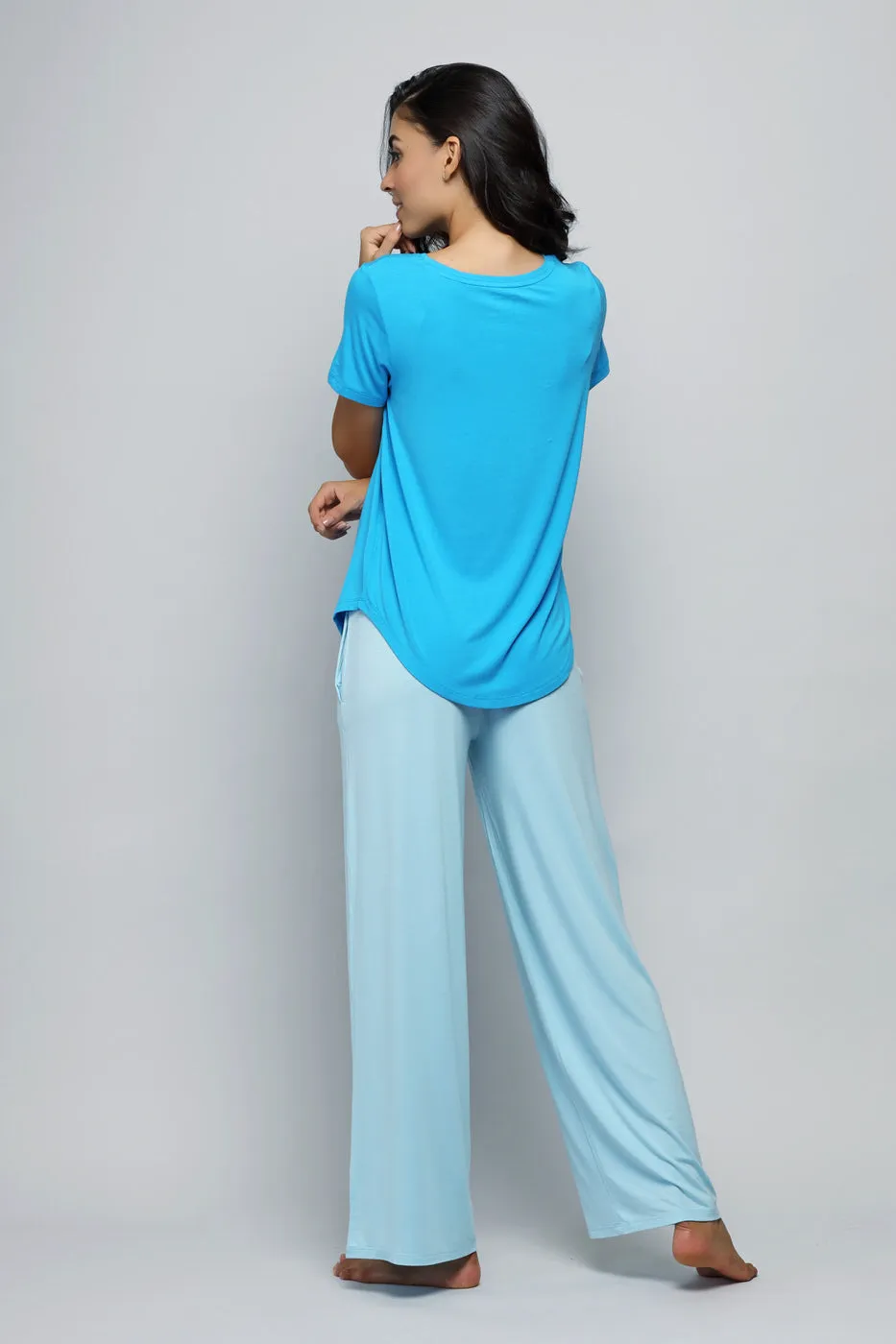 Breezy Blue Flared Lounge Set
