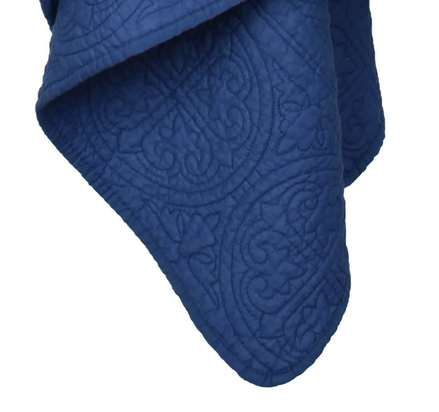 Classic Navy 130x160cm Throw Rug