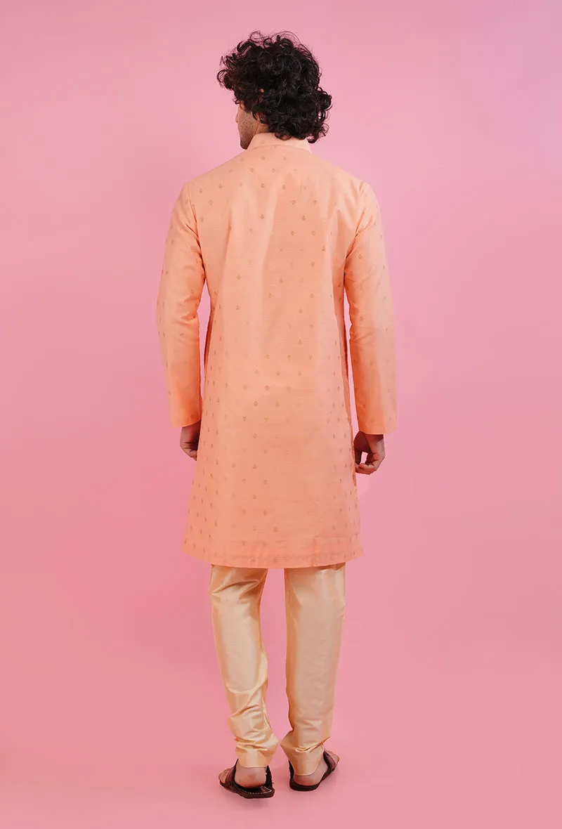 Coral Peach Kurta Pajama | Azania