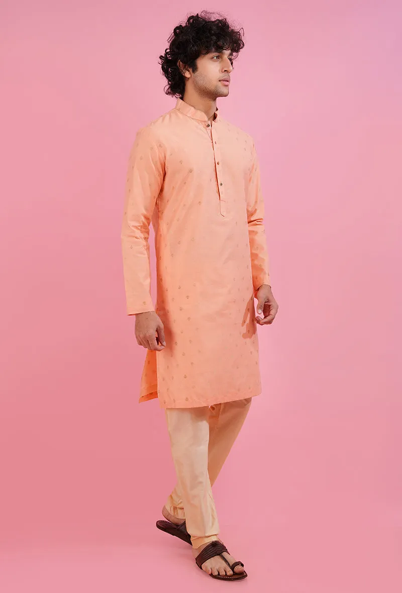 Coral Peach Kurta Pajama | Azania