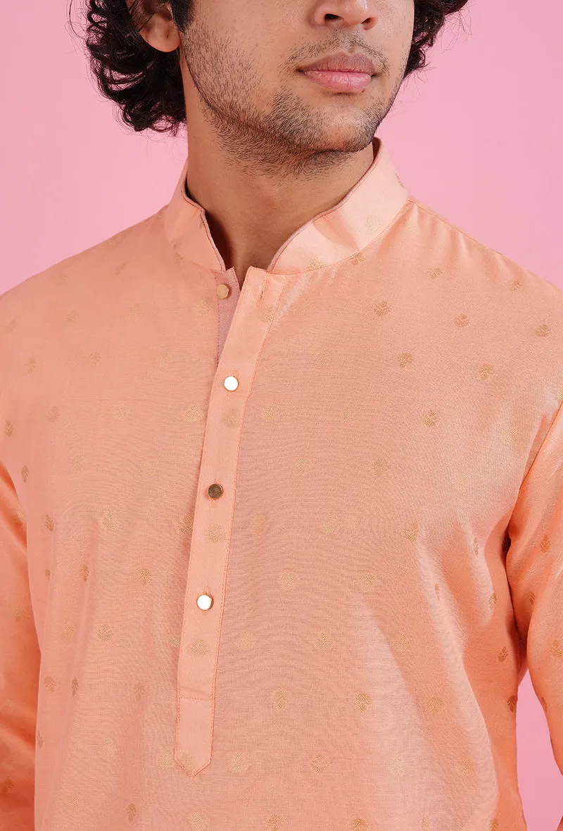 Coral Peach Kurta Pajama | Azania