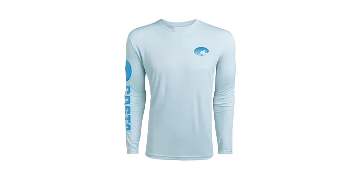 Costa Del Mar Men's Technical Crew LS Shirt/Arctic