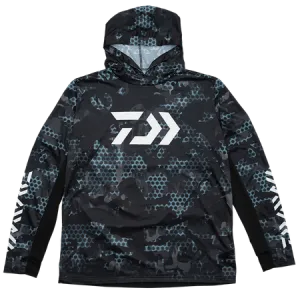 Daiwa Long Sleeve Hooded Fishing Jersey - Blue