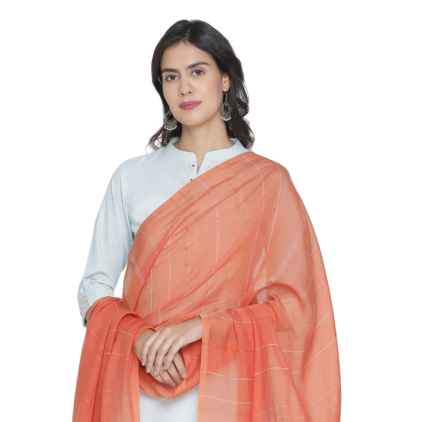 Dark Rusk Silk Tencel Dupatta