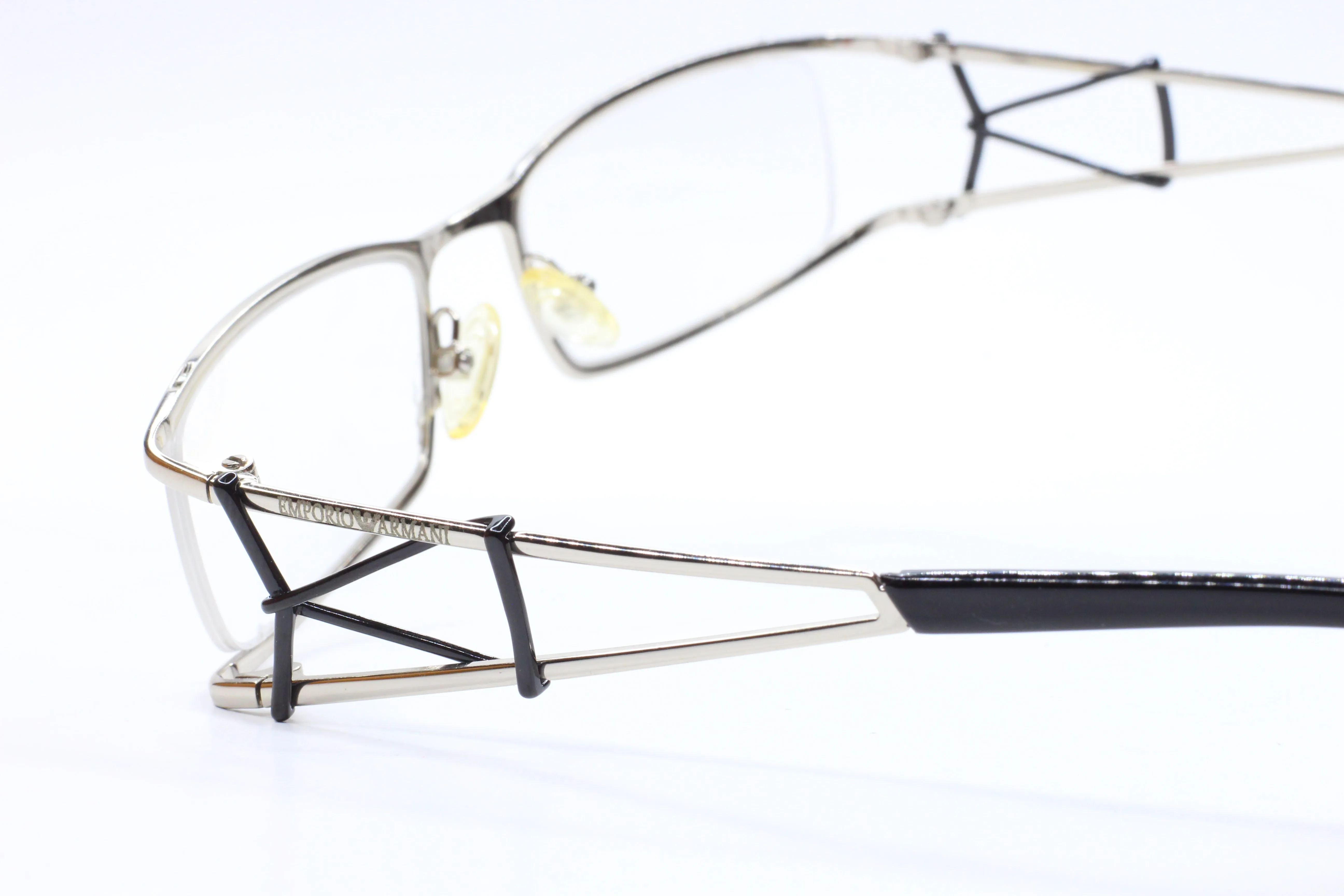 Emporio Armani EA9417 YB7 Silver/Black Designer Italy Eyeglasses -Ma