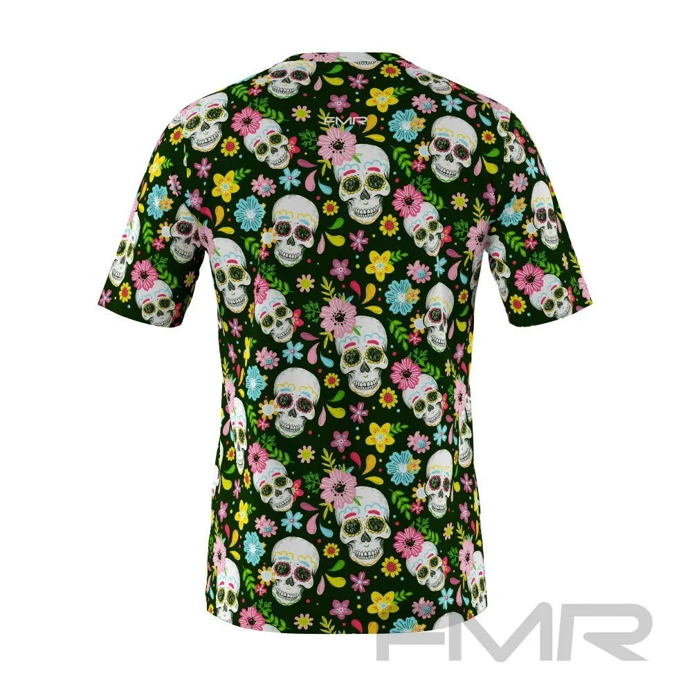 FMR Men's Skull Print Short Sleeve Running Shirt