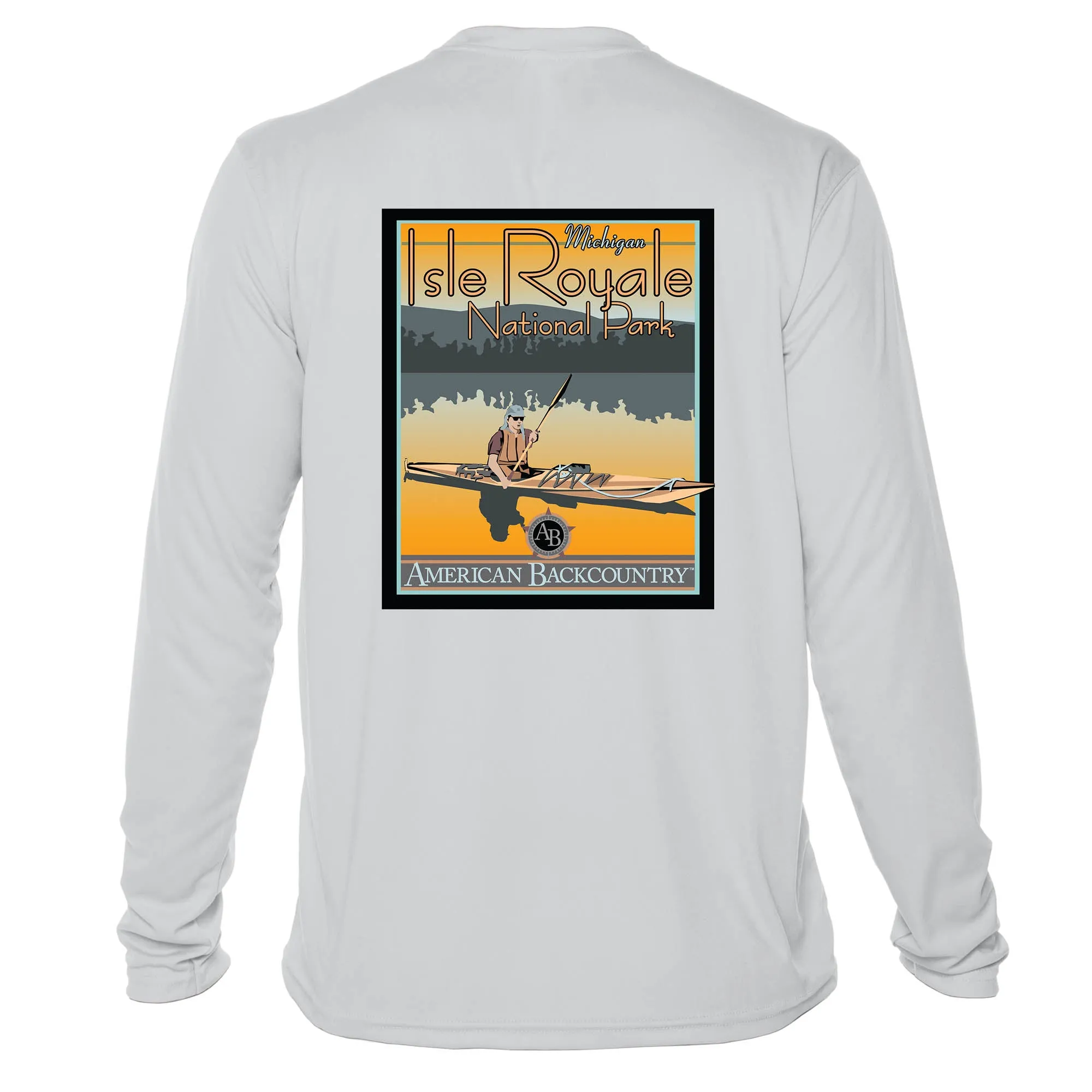 Isle Royale National Park Vintage Destinations Long Sleeve Men's Microfiber Men's T-Shirt