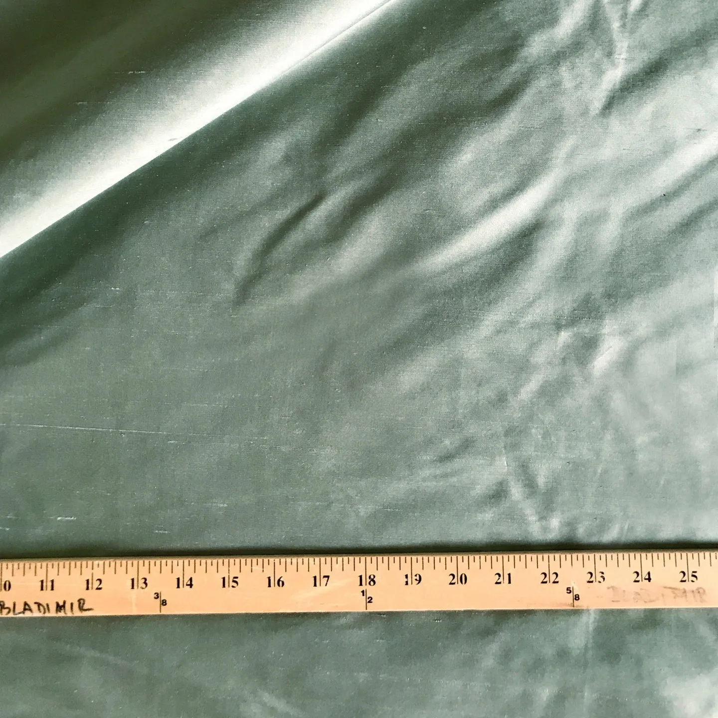 Jade Shantung Silk Blend Fabric