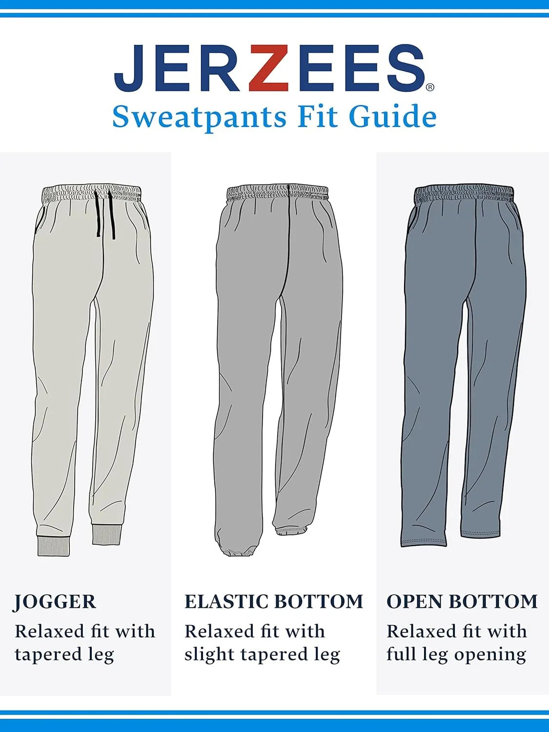 Jerzees Men's NuBlend Fleece Elastic Bottom Sweatpants, Relaxed Fit, Cotton Blend, Sizes S-3X