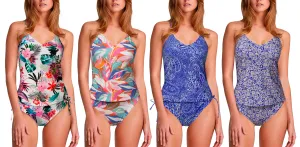 JR-RATK25 - Wholesale Junior's Two-Piece Printed Tankini Sets