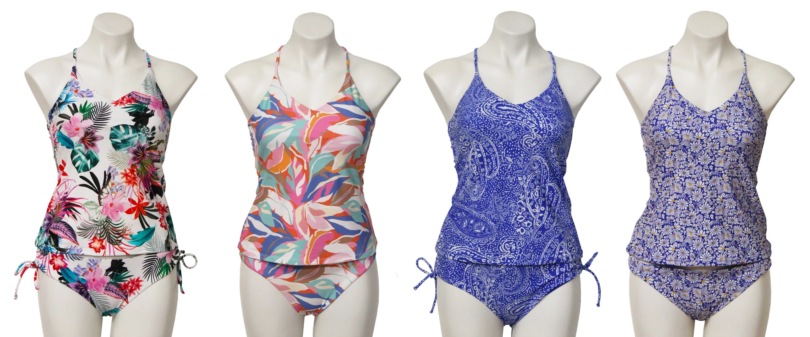 JR-RATK25 - Wholesale Junior's Two-Piece Printed Tankini Sets