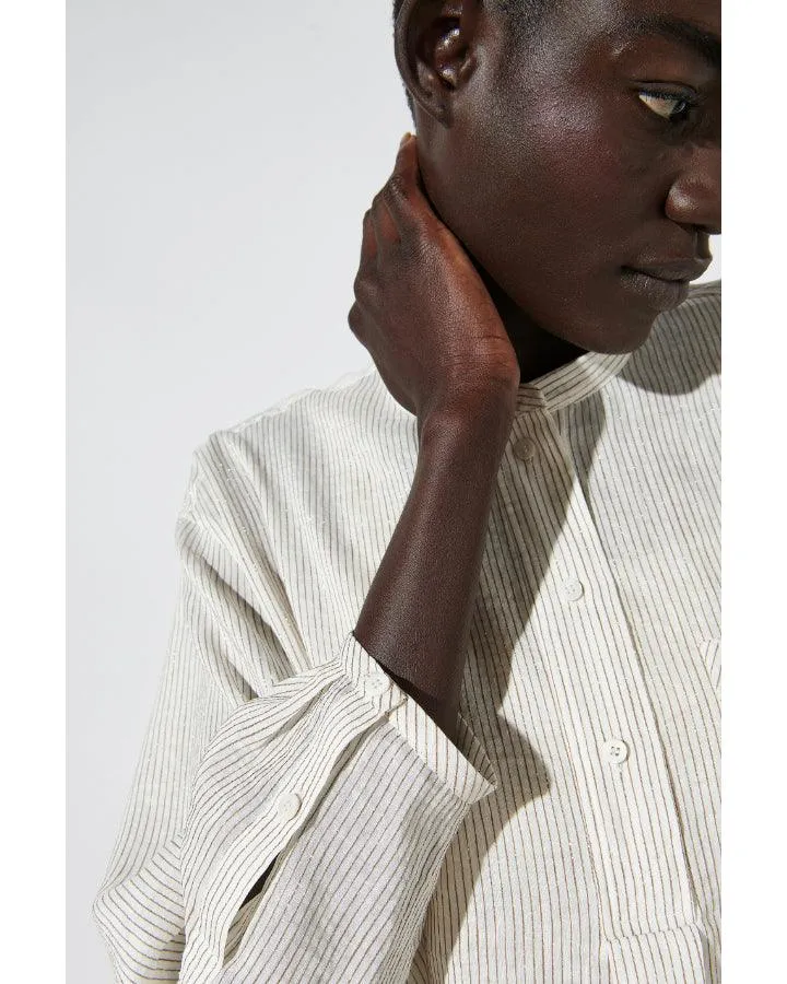 Luisa Cerano Linen Metallic Thread Blouse