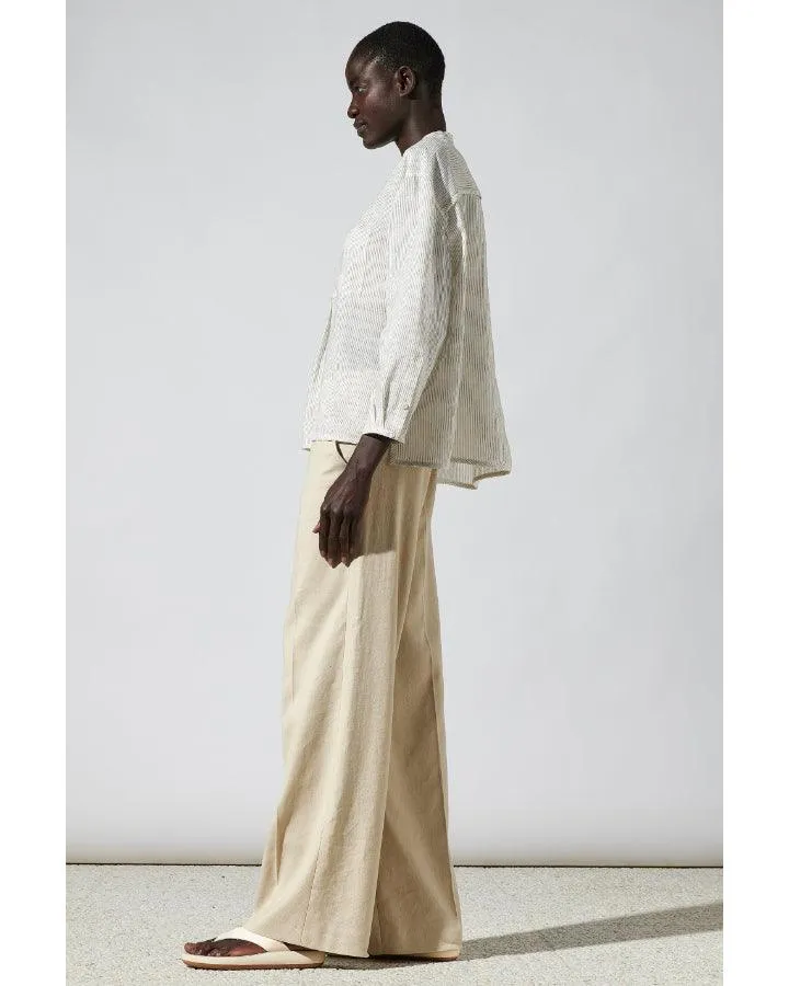 Luisa Cerano Linen Metallic Thread Blouse