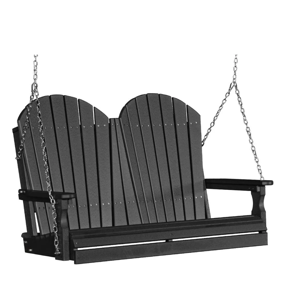 LuxCraft Adirondack 4 ft. Recycled Plastic Porch Swing