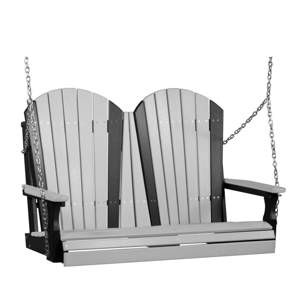 LuxCraft Adirondack 4 ft. Recycled Plastic Porch Swing