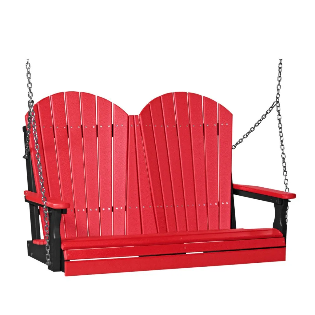 LuxCraft Adirondack 4 ft. Recycled Plastic Porch Swing