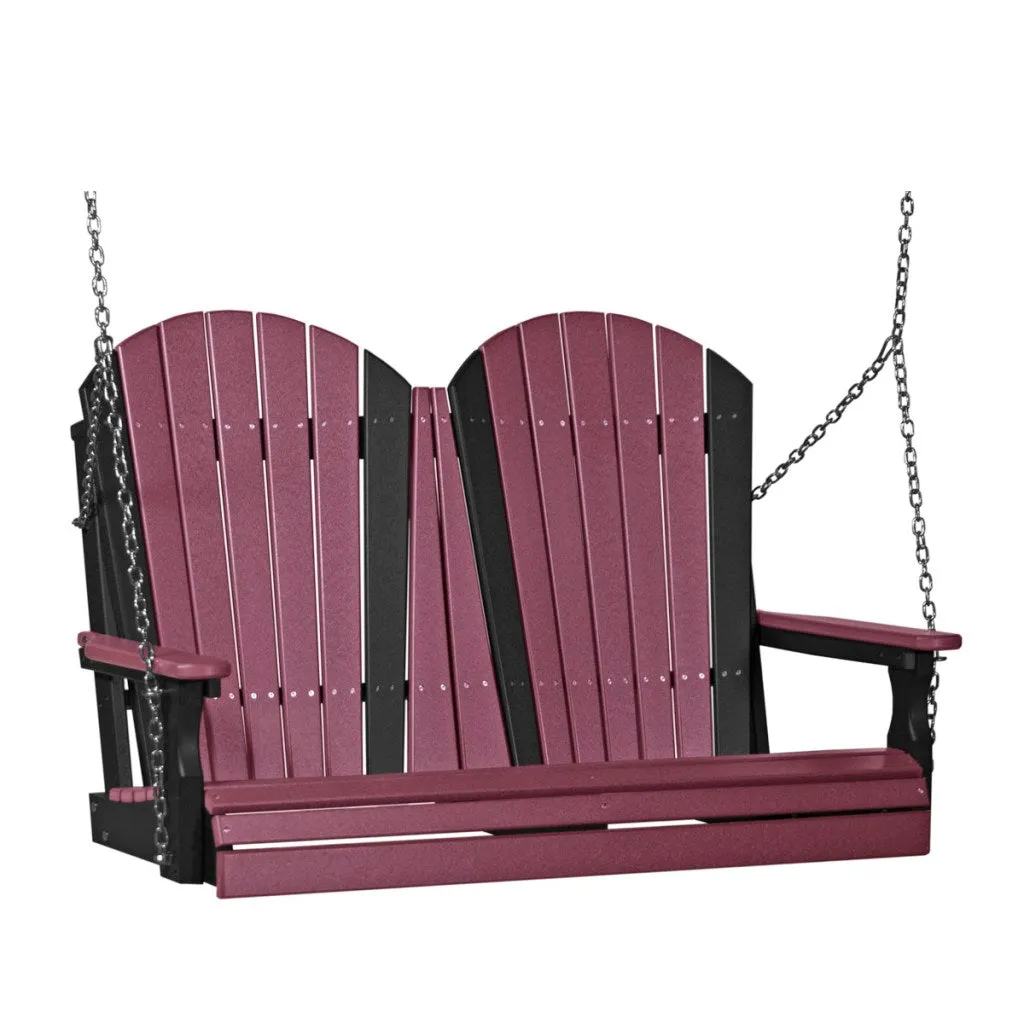 LuxCraft Adirondack 4 ft. Recycled Plastic Porch Swing