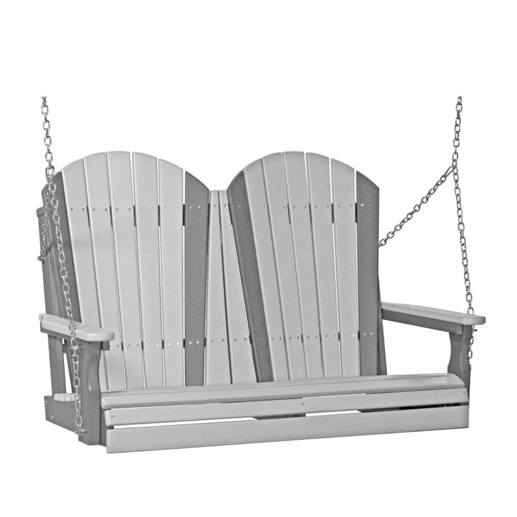 LuxCraft Adirondack 4 ft. Recycled Plastic Porch Swing