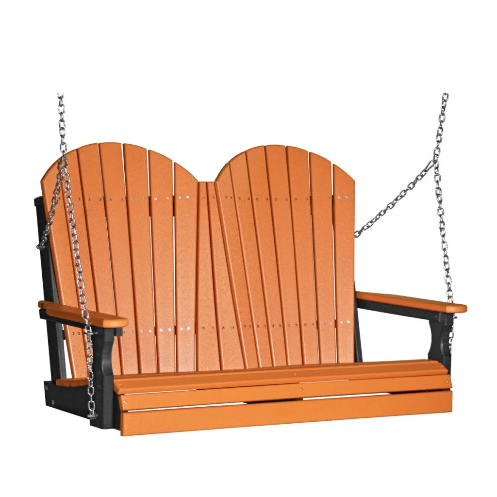 LuxCraft Adirondack 4 ft. Recycled Plastic Porch Swing
