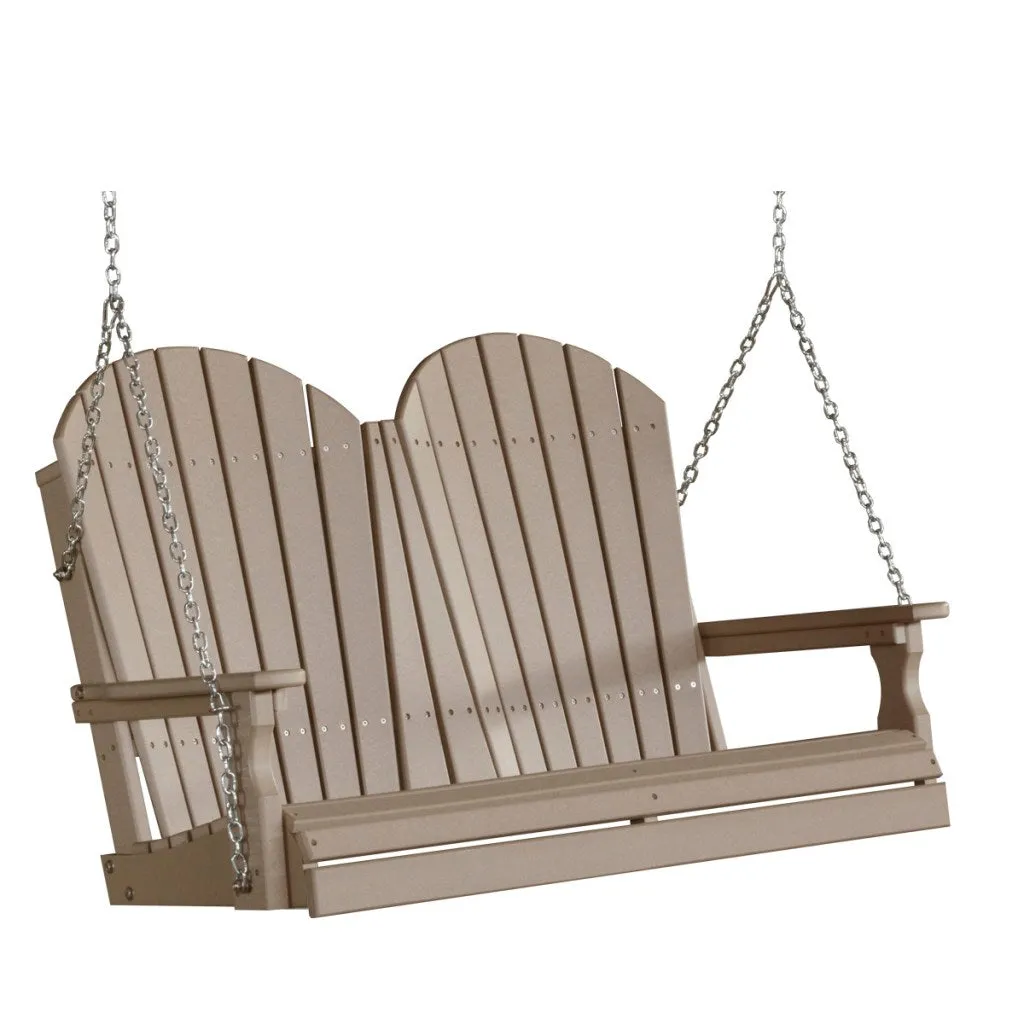 LuxCraft Adirondack 4 ft. Recycled Plastic Porch Swing