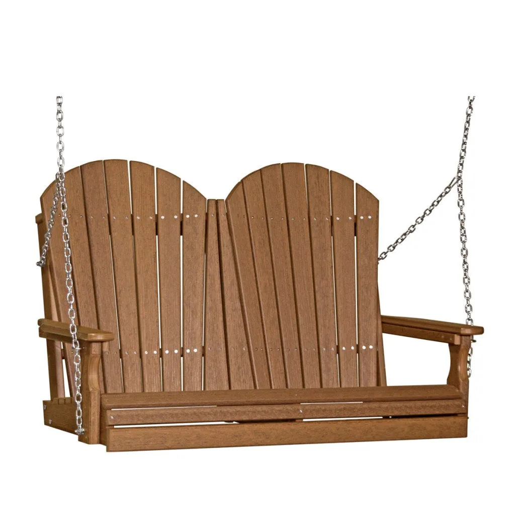 LuxCraft Adirondack 4 ft. Recycled Plastic Porch Swing