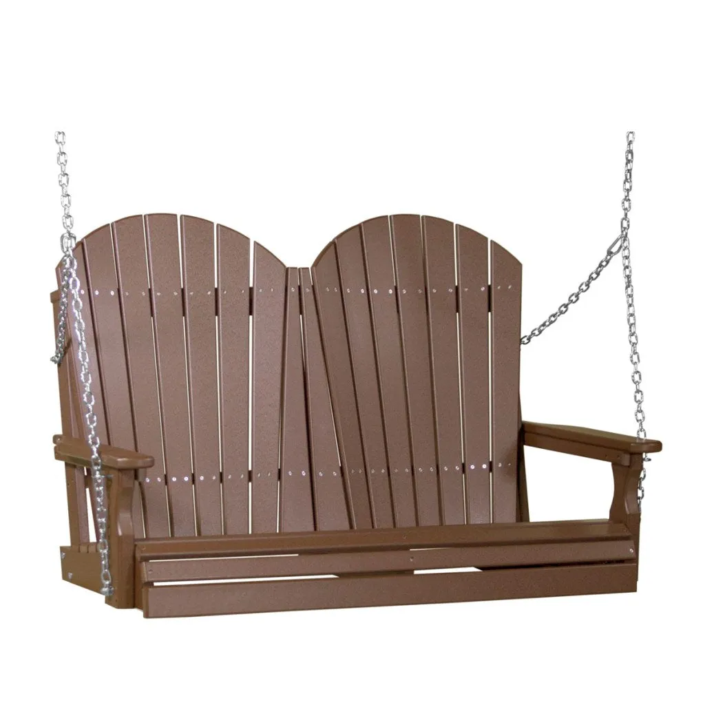 LuxCraft Adirondack 4 ft. Recycled Plastic Porch Swing