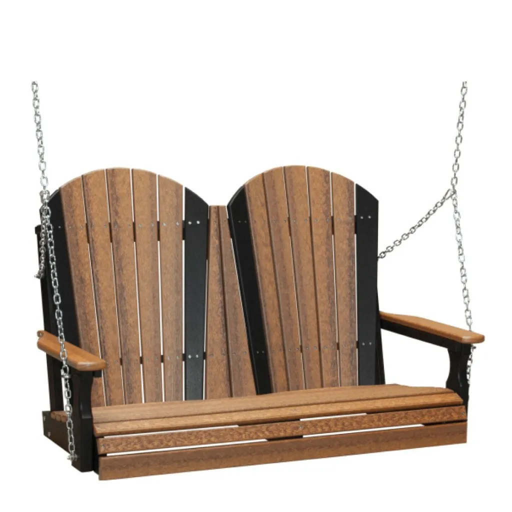 LuxCraft Adirondack 4 ft. Recycled Plastic Porch Swing