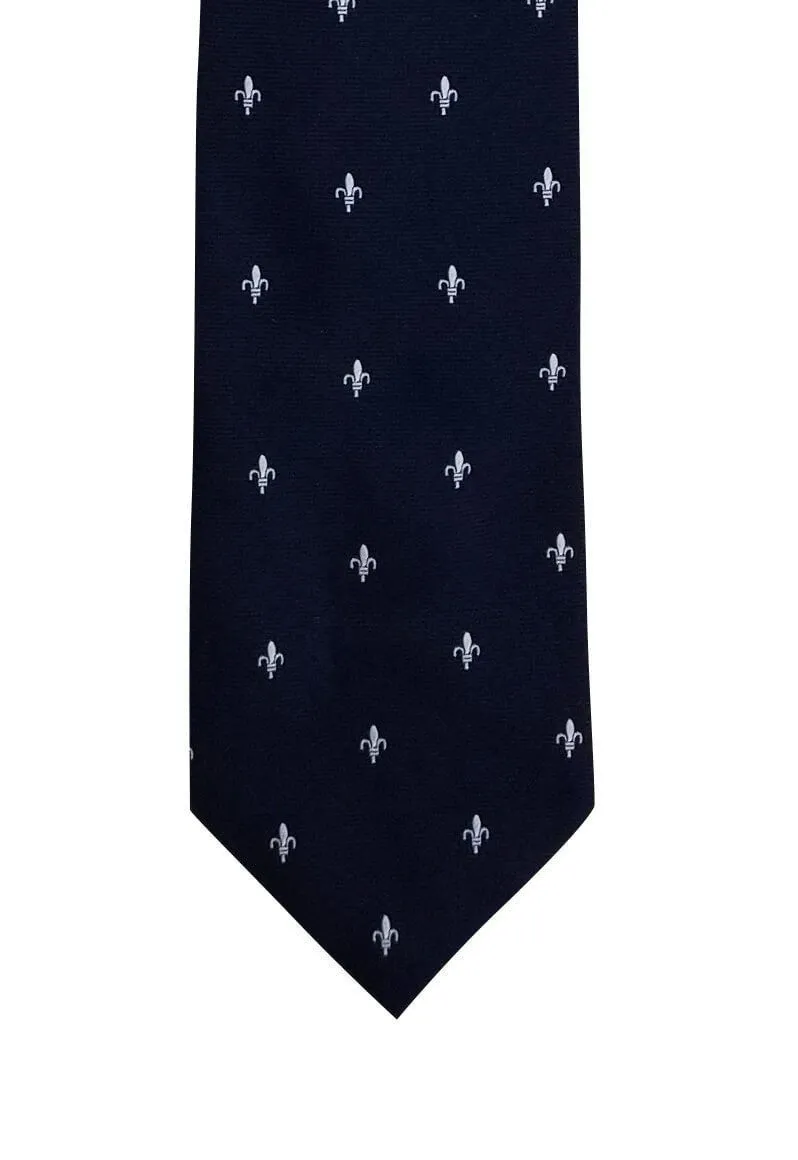 Navy Fluer De Lis Tie