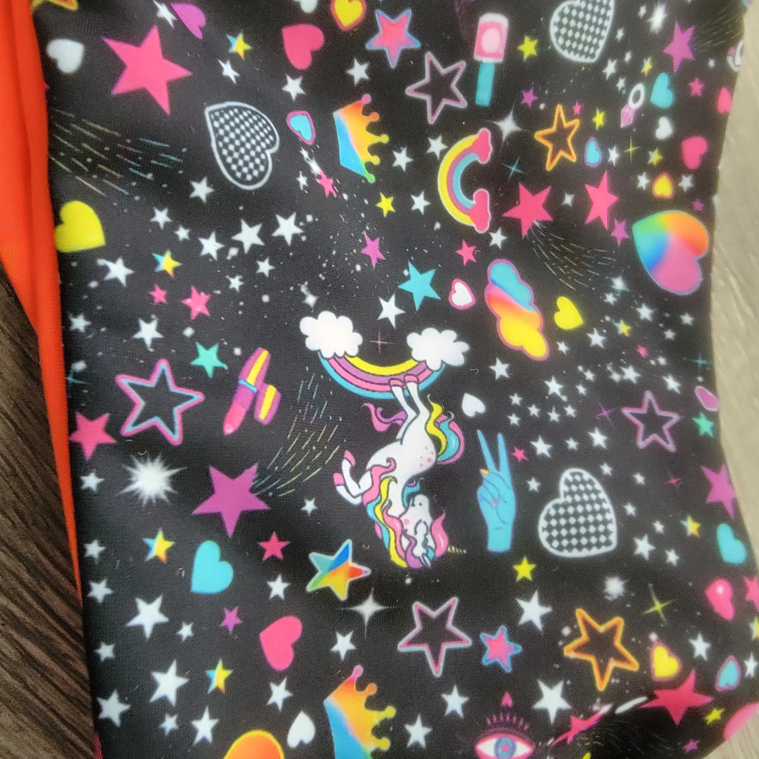 Orange Unicorn Party Scrunch Bali Bottoms