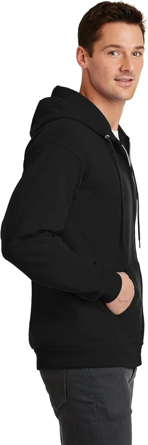 Port & Company-Core Fleece Full-Zip Hooded Sweatshirt. PC78ZH Jet Black