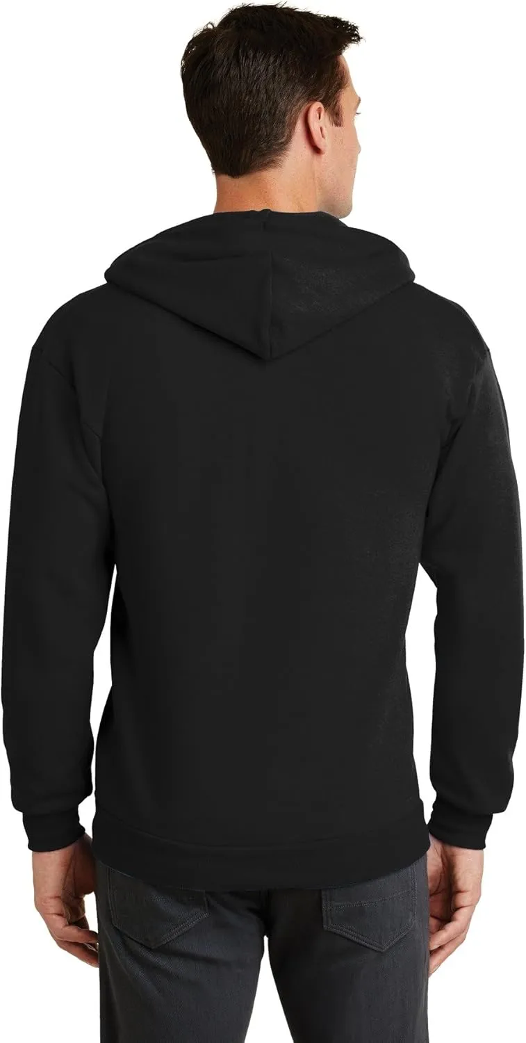 Port & Company-Core Fleece Full-Zip Hooded Sweatshirt. PC78ZH Jet Black