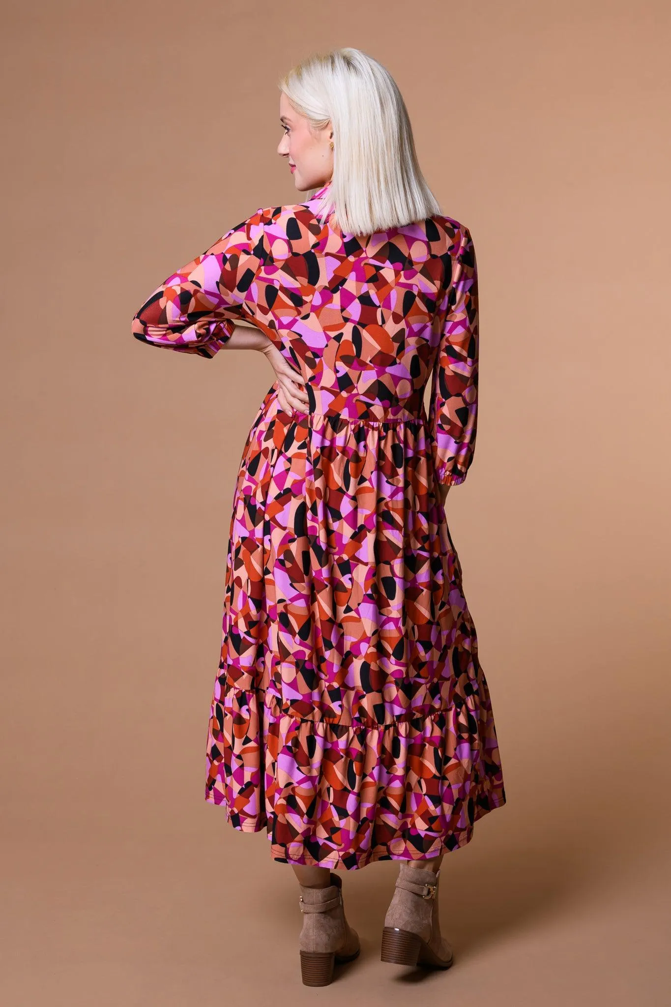 Retro Print Dress