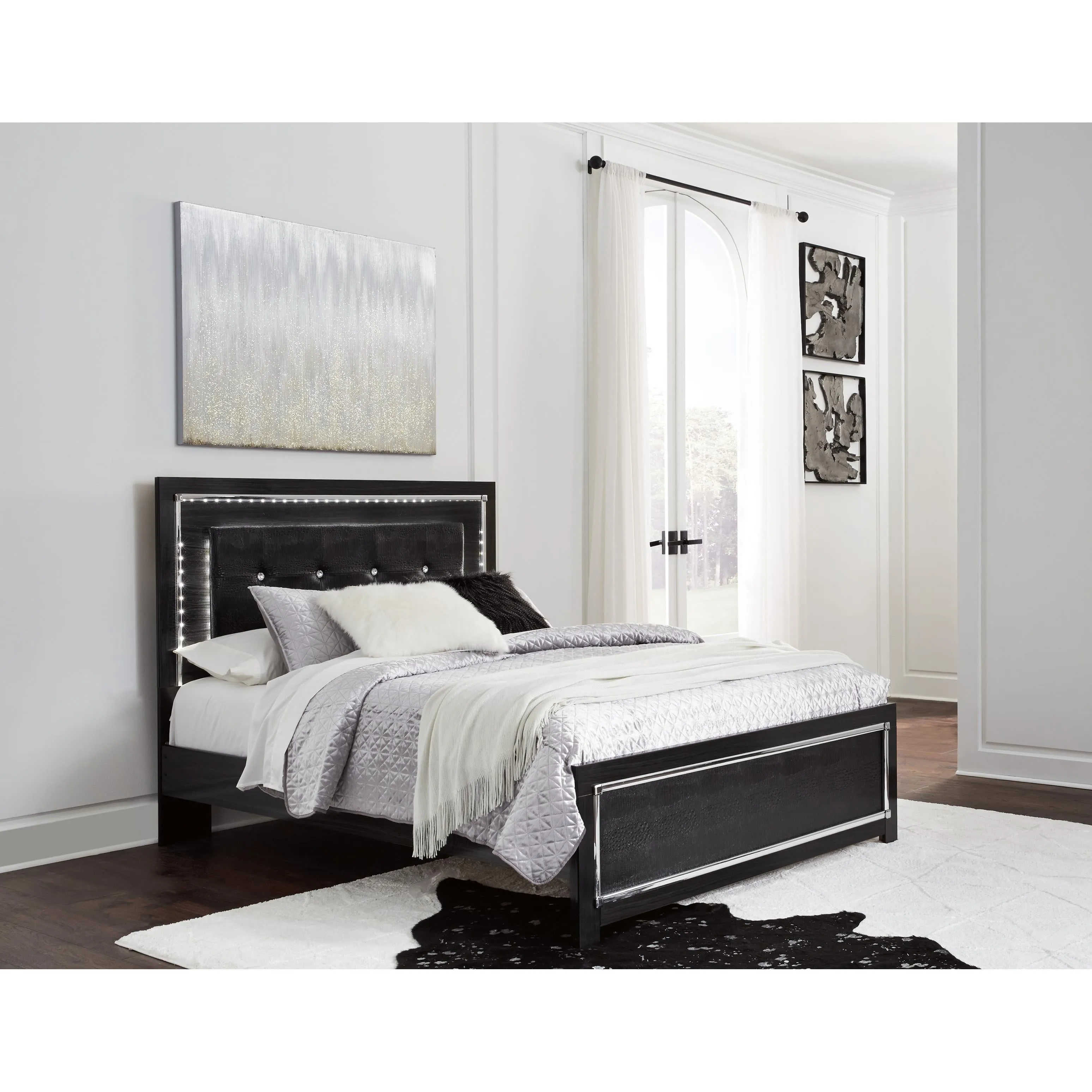 Signature Design by Ashley Kaydell Queen Upholstered Panel Bed B1420-57/B1420-54/B1420-95/B100-13