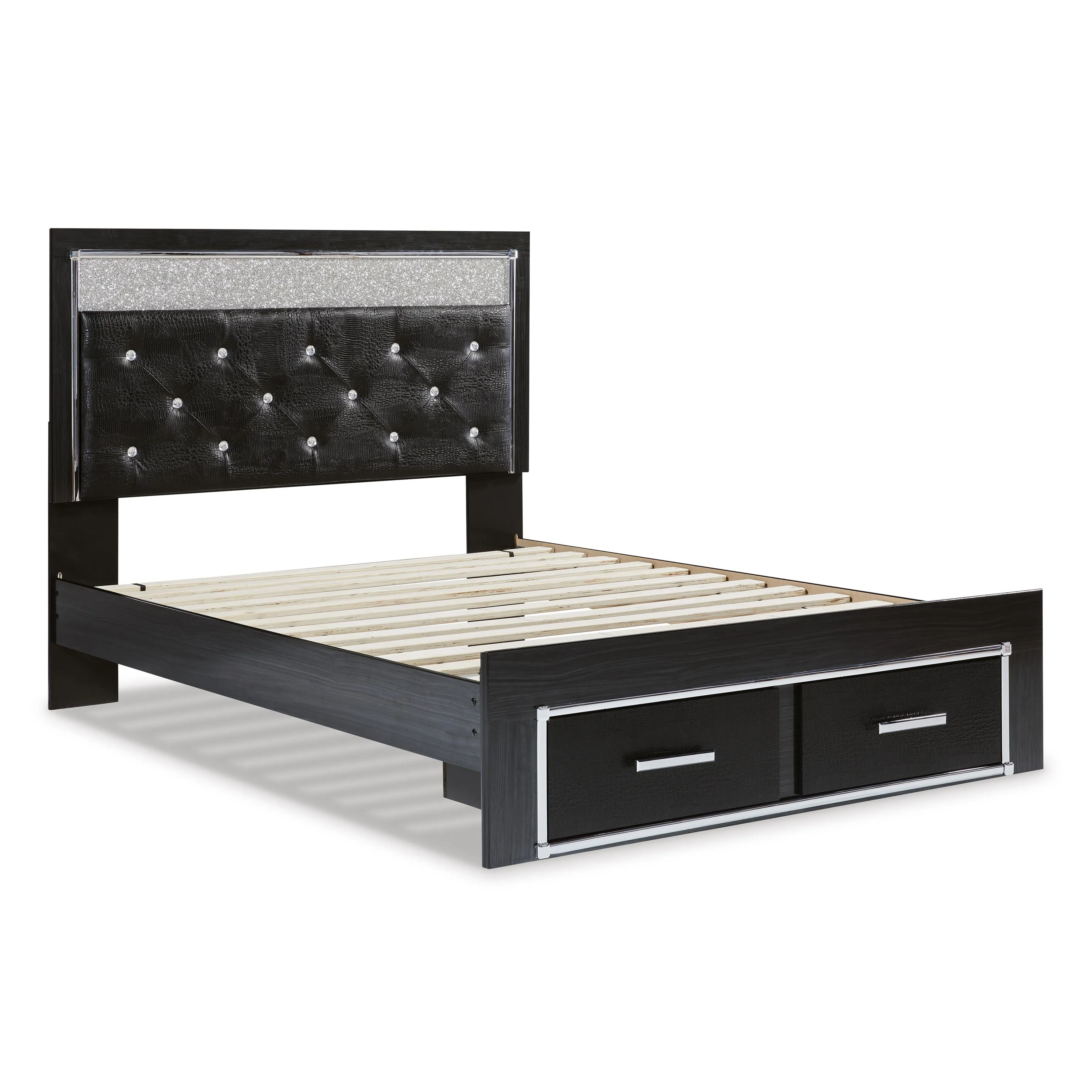 Signature Design by Ashley Kaydell Queen Upholstered Panel Bed with Storage B1420-157/B1420-54S/B1420-95/B100-13