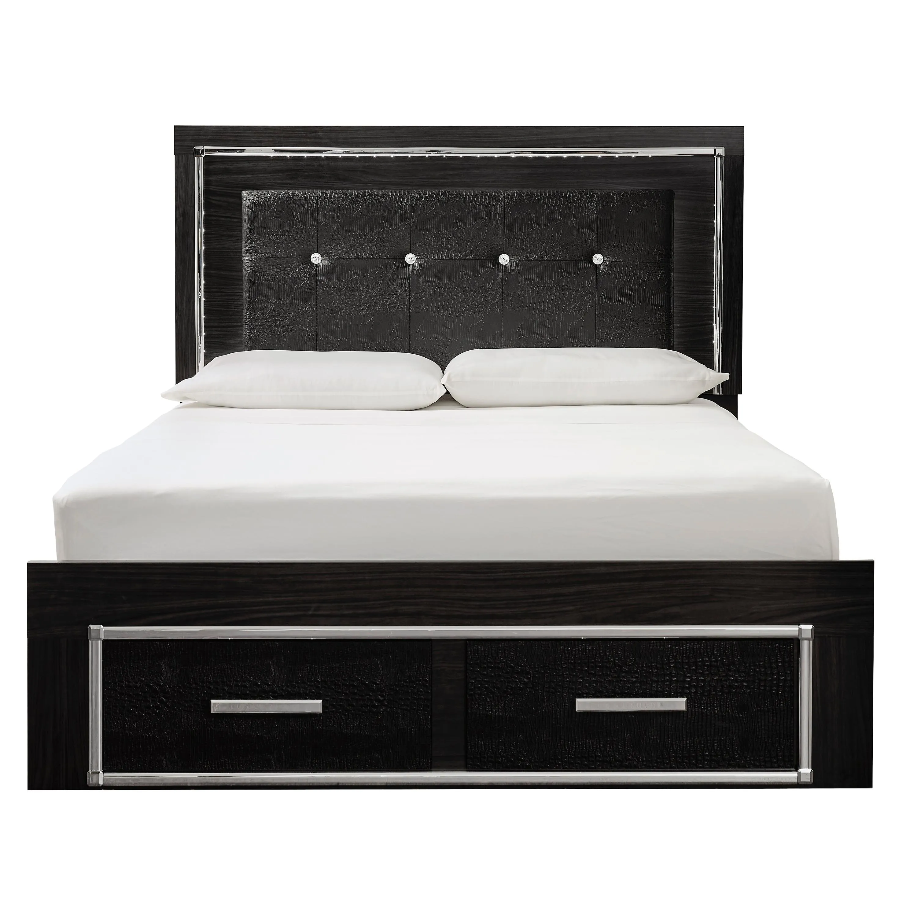 Signature Design by Ashley Kaydell Queen Upholstered Panel Bed with Storage B1420-57/B1420-54S/B1420-95/B100-13