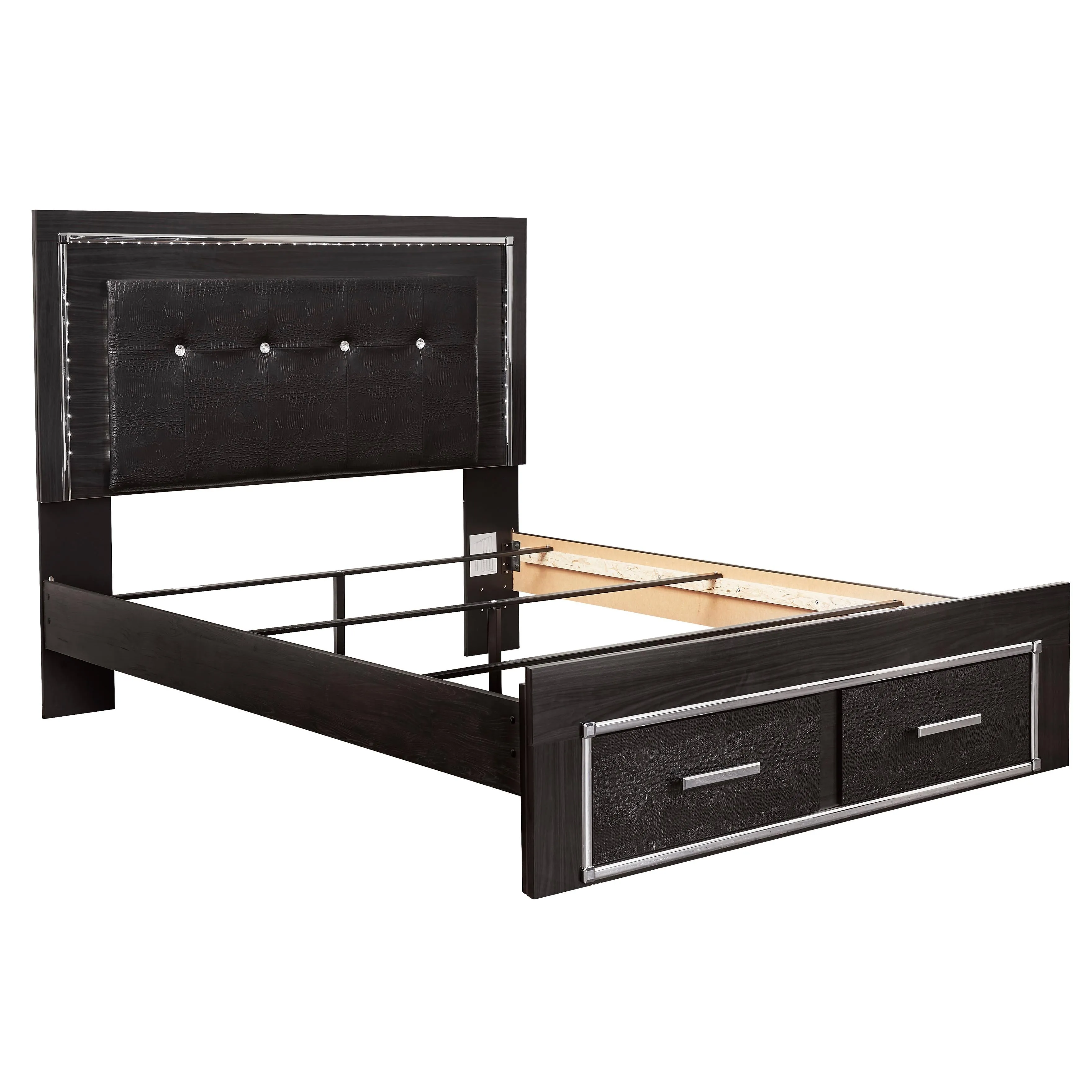 Signature Design by Ashley Kaydell Queen Upholstered Panel Bed with Storage B1420-57/B1420-54S/B1420-95/B100-13