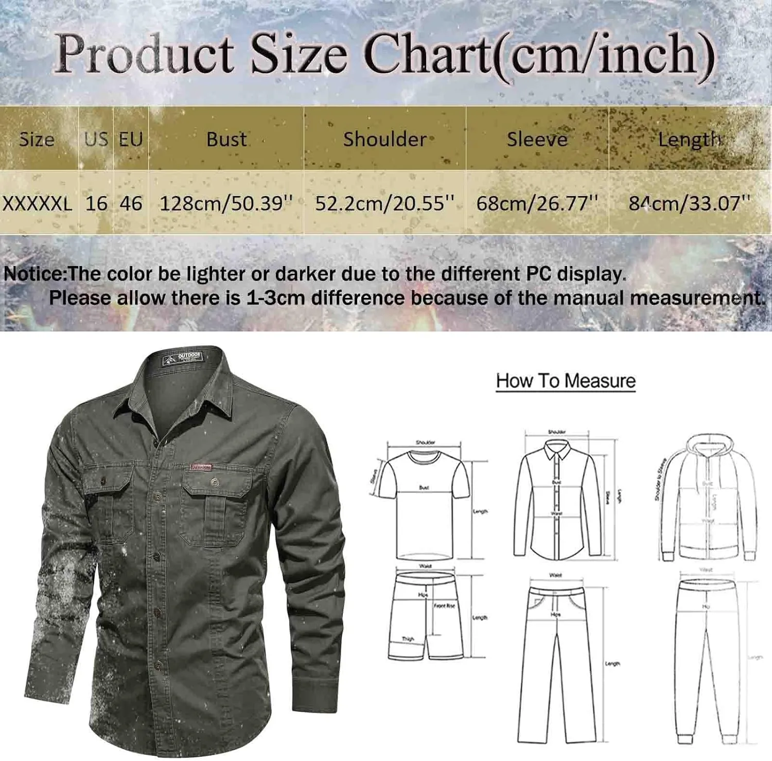 Tactical Shirts for Men Long Sleeve Military Button Up Snap Work Shirt with Pockets Big & Tall Slim Fit Western Tops Camo